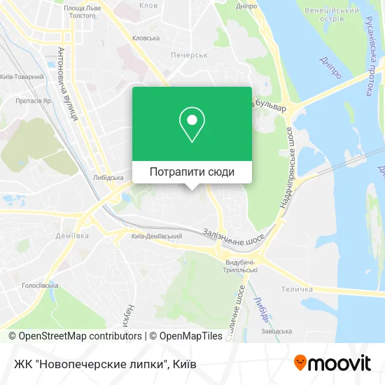 Карта ЖК "Новопечерские липки"
