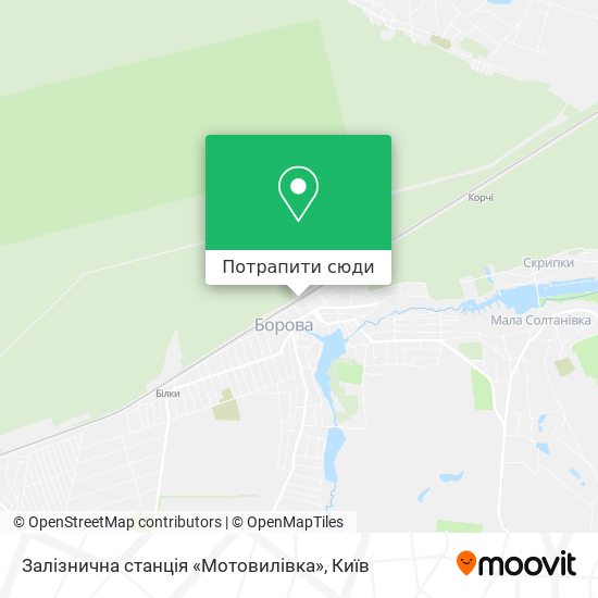 Карта Залізнична станція «Мотовилівка»