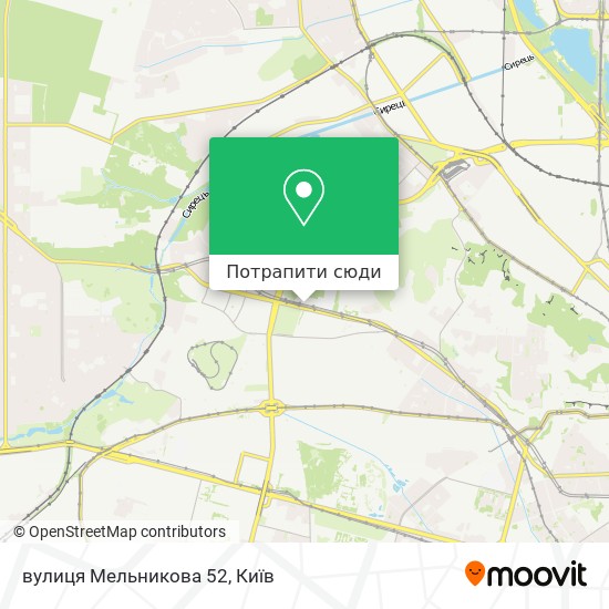 Карта вулиця Мельникова 52