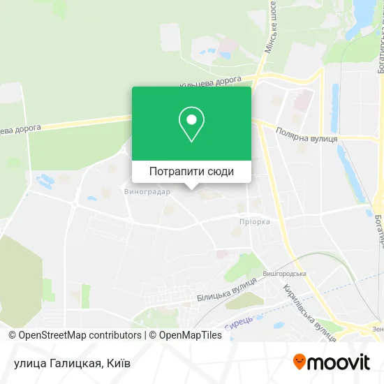 Карта улица Галицкая