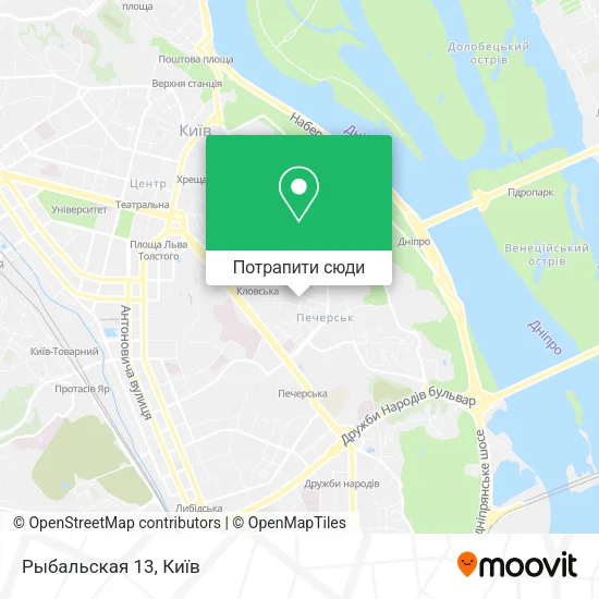 Карта Рыбальская 13
