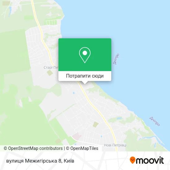 Карта вулиця Межигірська 8