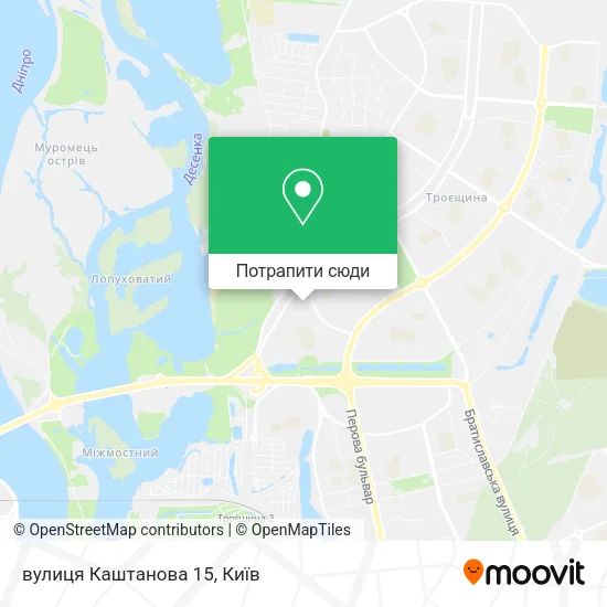 Карта вулиця Каштанова 15
