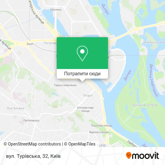 Карта вул. Турівська, 32