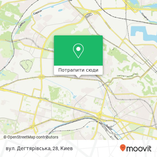 Карта вул. Дегтярівська, 28