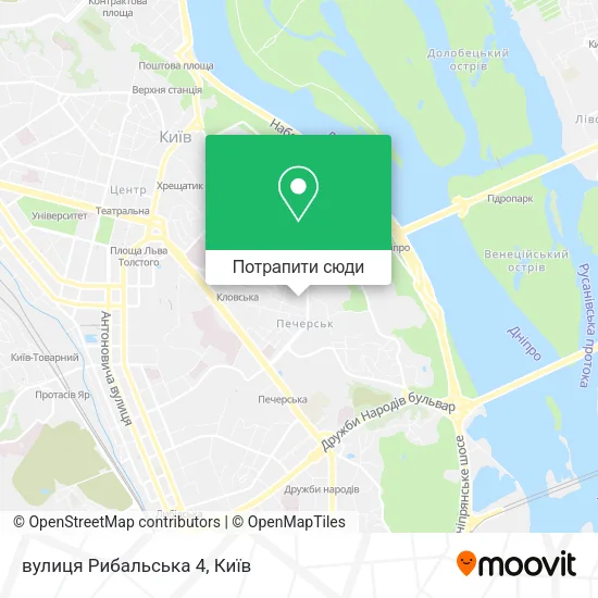 Карта вулиця Рибальська 4
