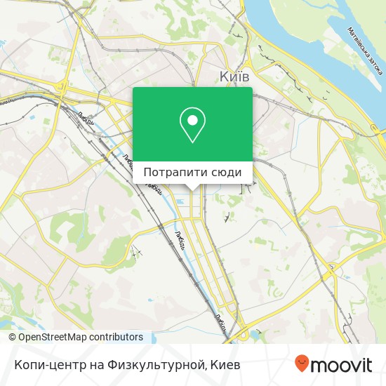 Карта Копи-центр на Физкультурной