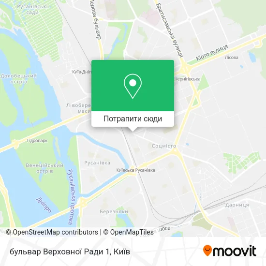 Карта бульвар Верховної Ради 1