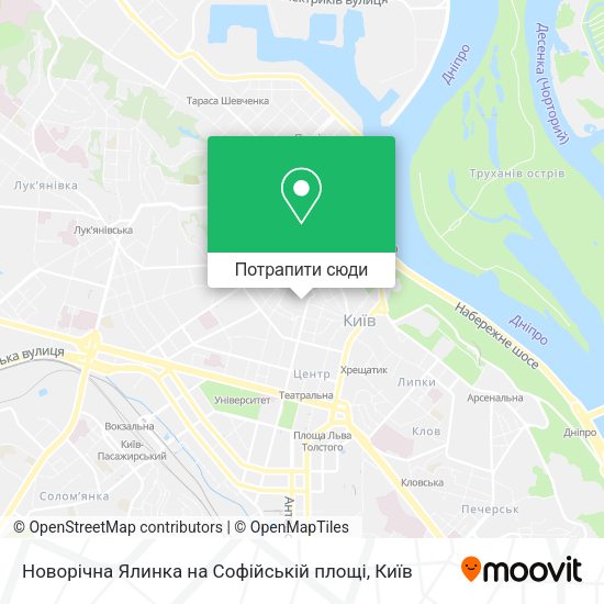 Карта Новорічна Ялинка на Софійській площі