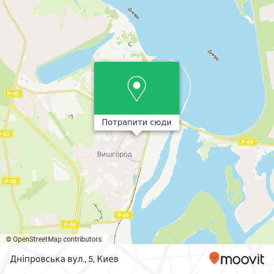 Карта Дніпровська вул., 5