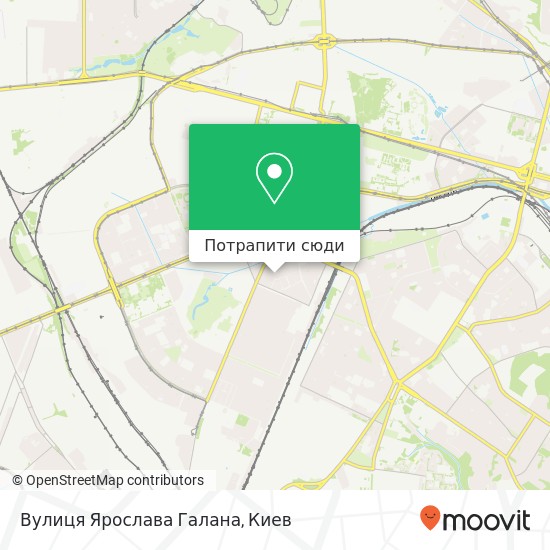 Карта Вулиця Ярослава Галана