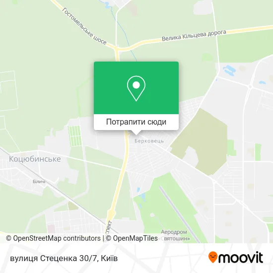 Карта вулиця Стеценка 30/7