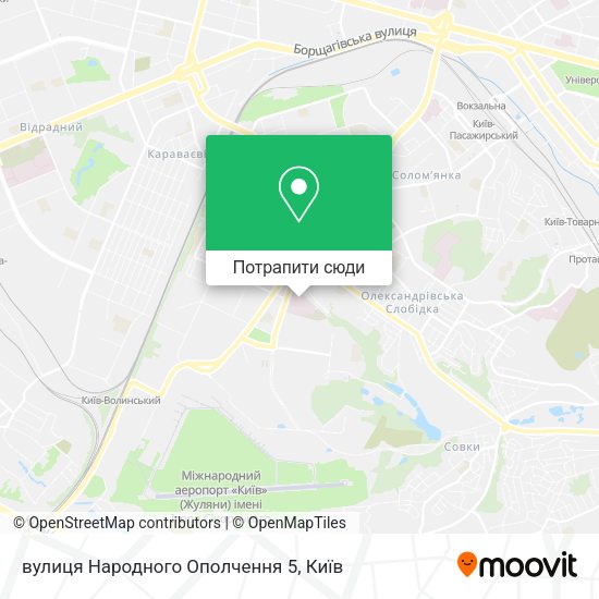 Карта вулиця Народного Ополчення 5