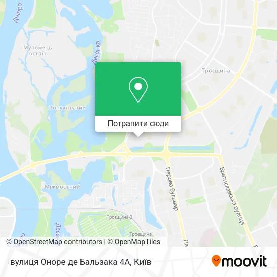 Карта вулиця Оноре де Бальзака 4А