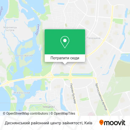 Карта Деснянський районний центр зайнятості