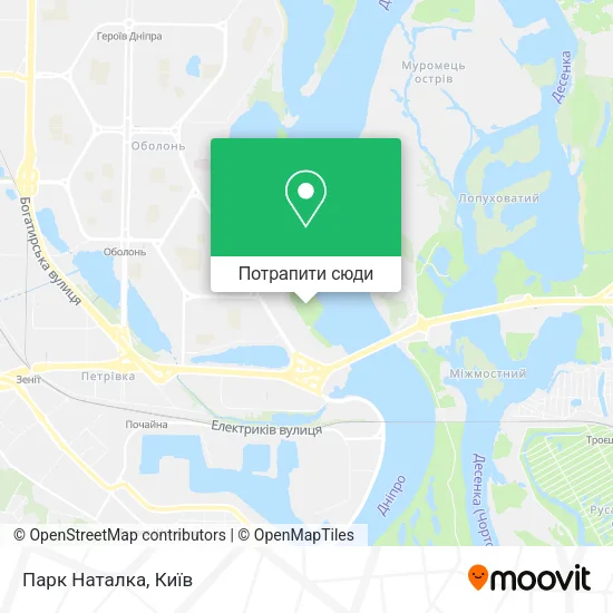Карта Парк Наталка