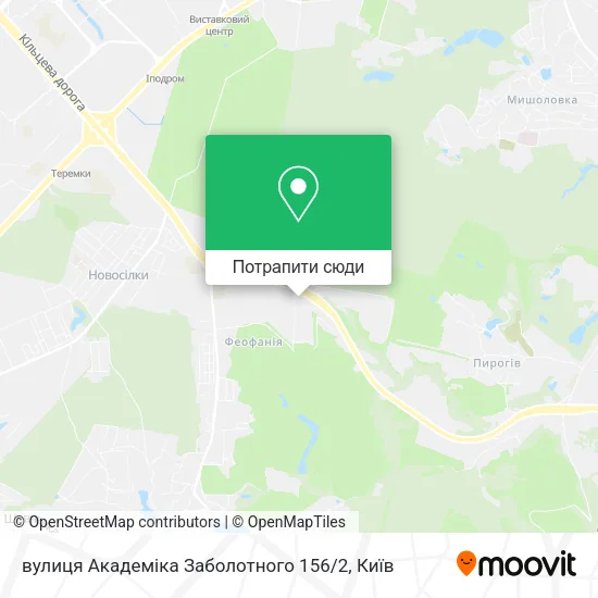Карта вулиця Академіка Заболотного 156 / 2