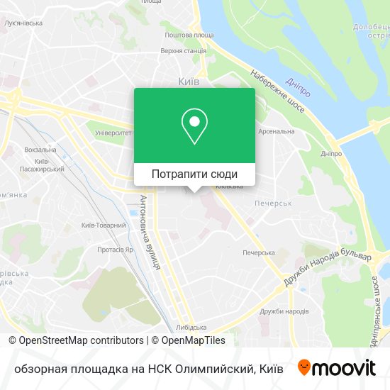 Карта обзорная площадка на НСК Олимпийский