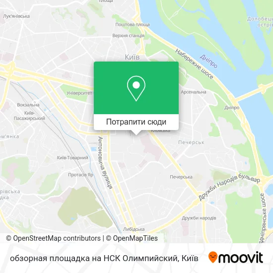 Карта обзорная площадка на НСК Олимпийский