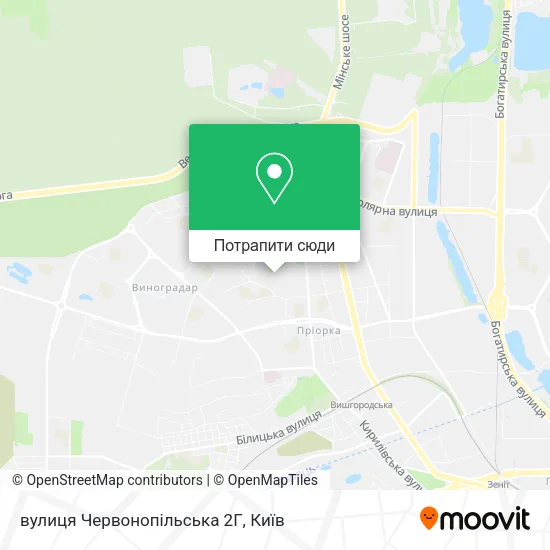 Карта вулиця Червонопільська 2Г