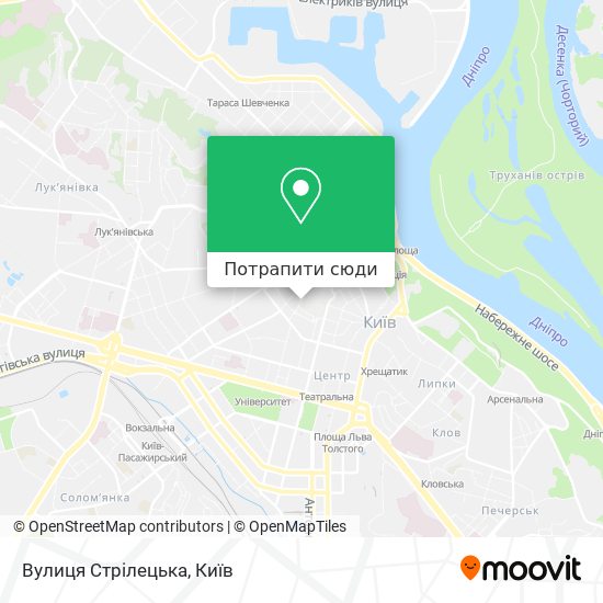 Карта Вулиця Стрілецька