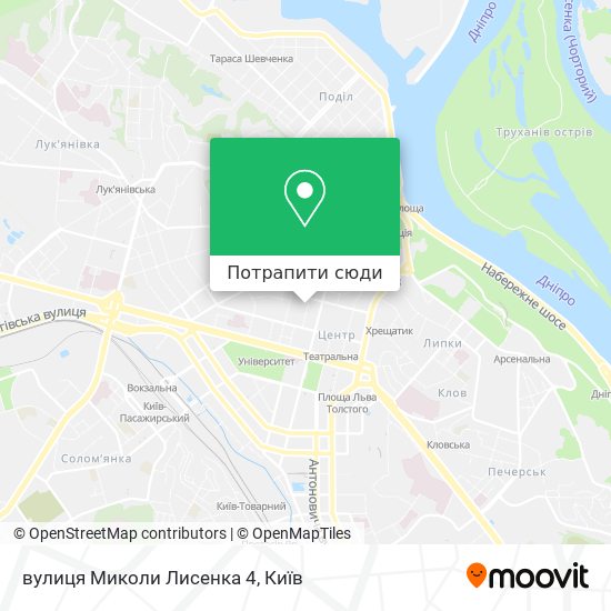Карта вулиця Миколи Лисенка 4