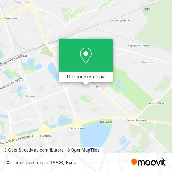 Карта Харківське шосе 168Ж
