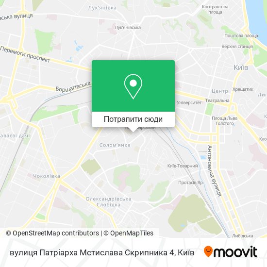 Карта вулиця Патріарха Мстислава Скрипника 4