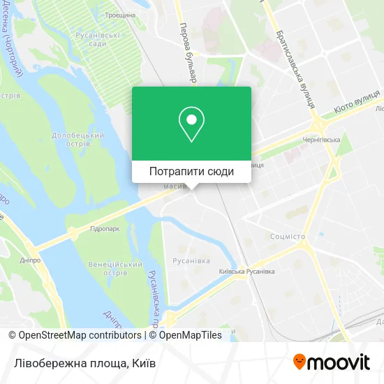 Карта Лівобережна площа