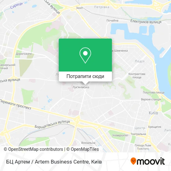 Карта БЦ Артем / Artem Business Centre