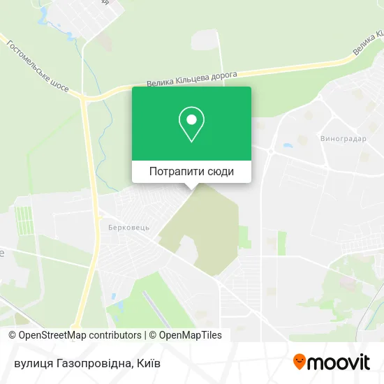 Карта вулиця Газопровідна