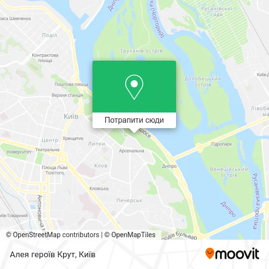 Карта Алея  героїв Крут