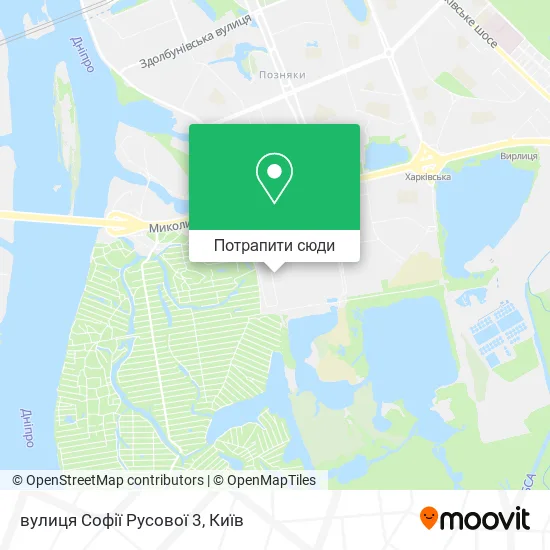 Карта вулиця Софії Русової 3