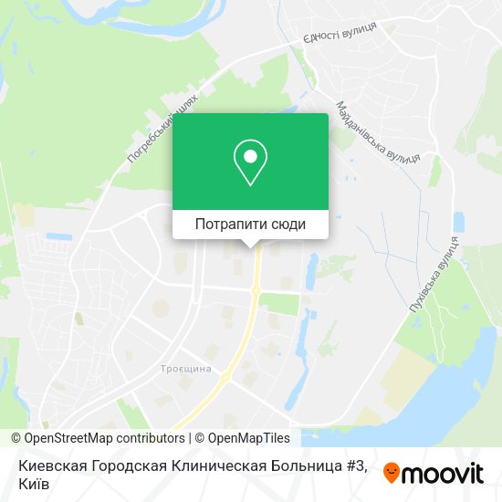 Карта Киевская  Городская Клиническая Больница #3