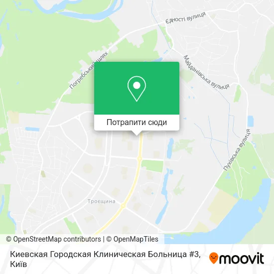 Карта Киевская  Городская Клиническая Больница #3