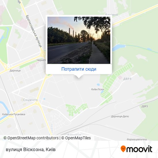 Карта вулиця Віскозна
