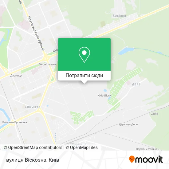 Карта вулиця Віскозна