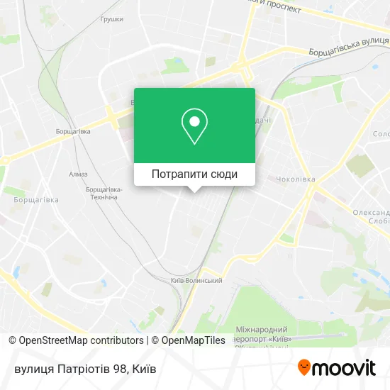 Карта вулиця Патріотів 98