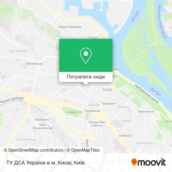 Карта ТУ ДСА України в м. Києві