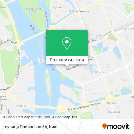 Карта вулиця Причальна 5А