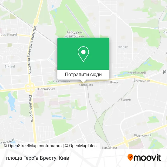 Карта площа Героїв Бресту