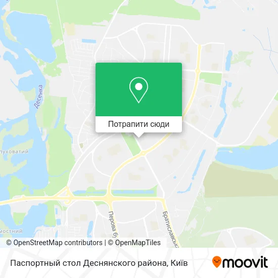 Карта Паспортный стол Деснянского района