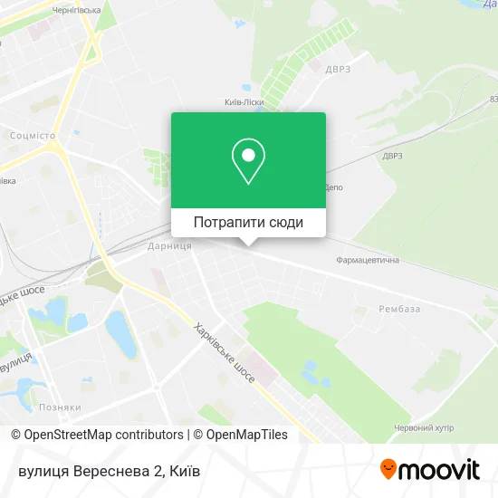 Карта вулиця Вереснева 2