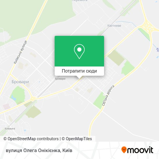 Карта вулиця Олега Онікієнка