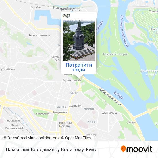 Карта Пам’ятник Володимиру Великому