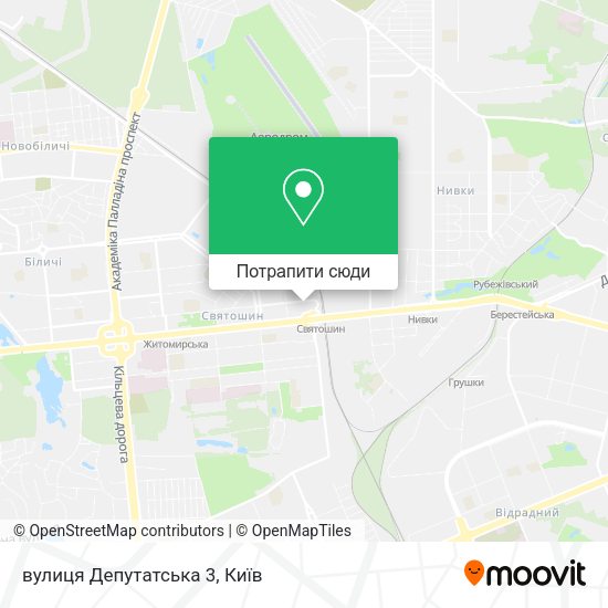 Карта вулиця Депутатська 3