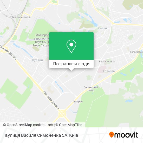 Карта вулиця Василя Симоненка 5А