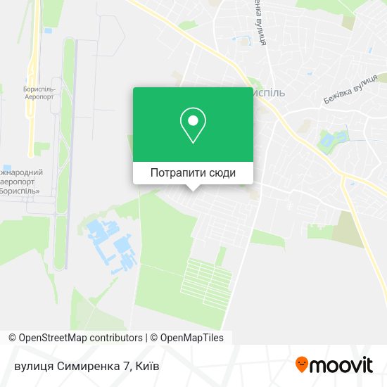 Карта вулиця Симиренка 7