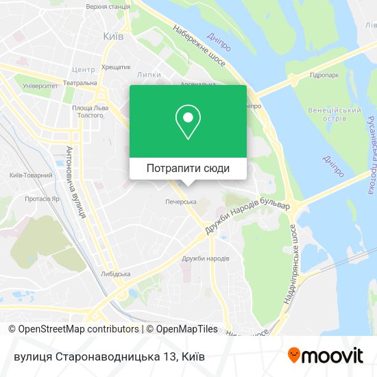 Карта вулиця Старонаводницька 13