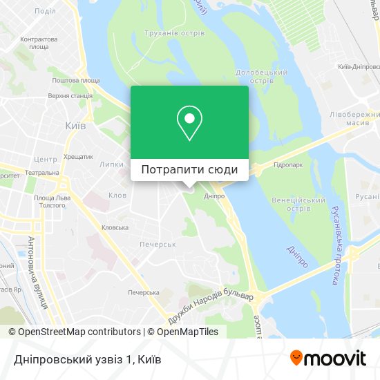 Карта Дніпровський узвіз 1